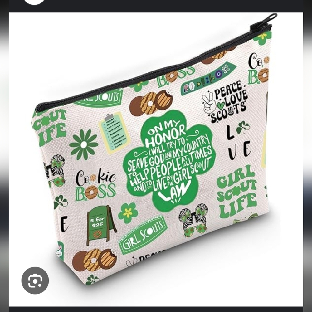 Girl Scouts Makeup Pouch Bag NEW